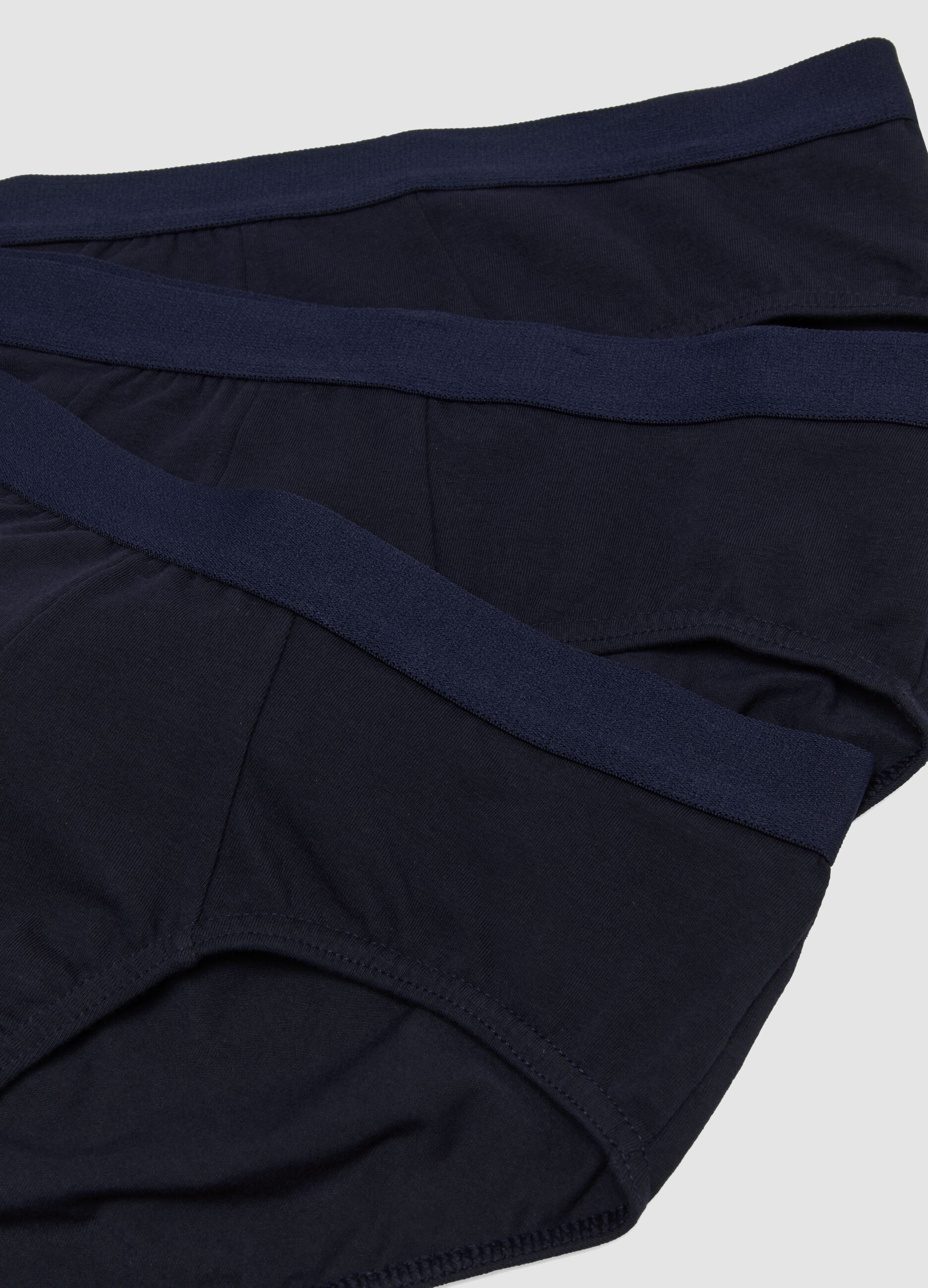 Tripack di slip blu in cotone organico