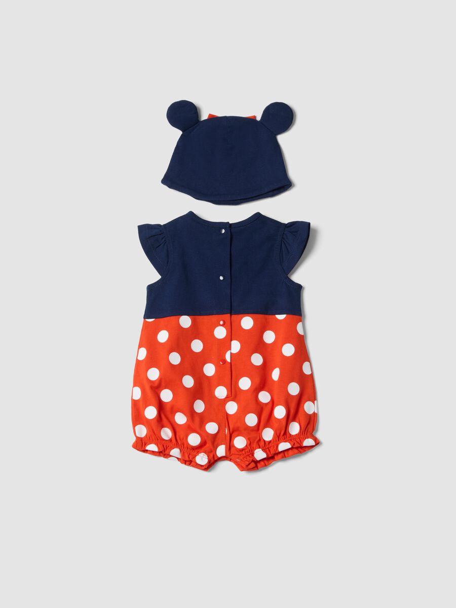Multicoloured pure cotton baby romper shaped like Minnie_1