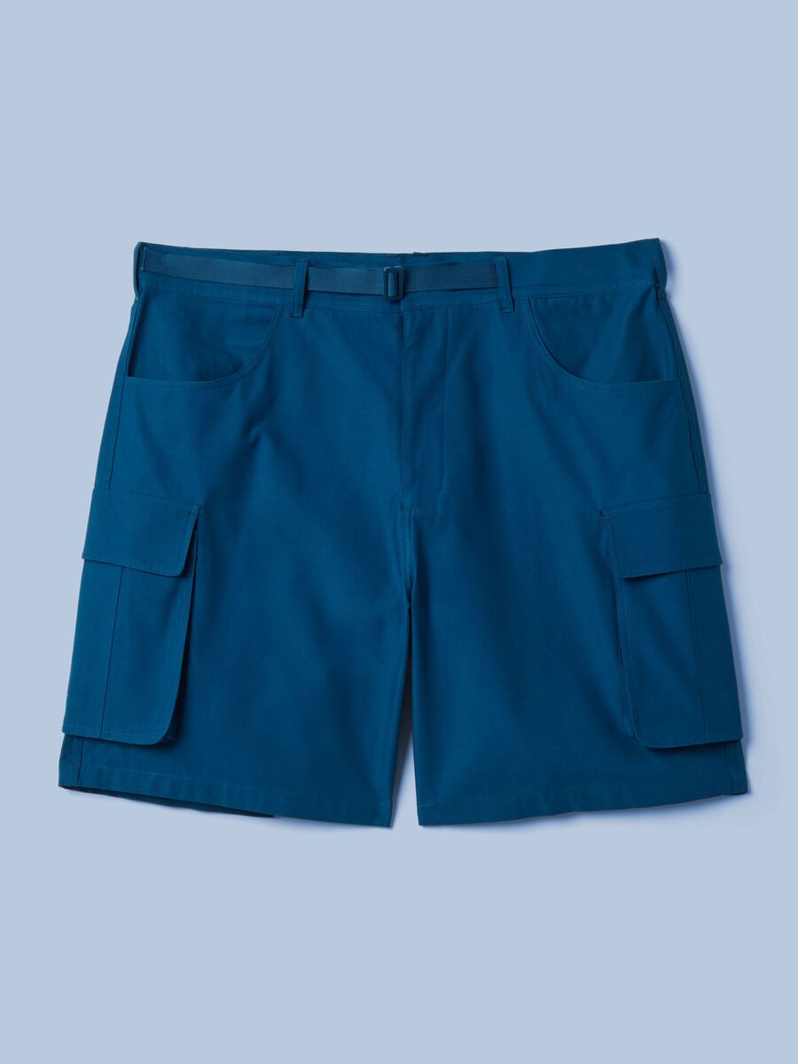 Blaue Cargo-Bermuda-Shorts ALTAVIA SAILING aus reiner Baumwolle_4