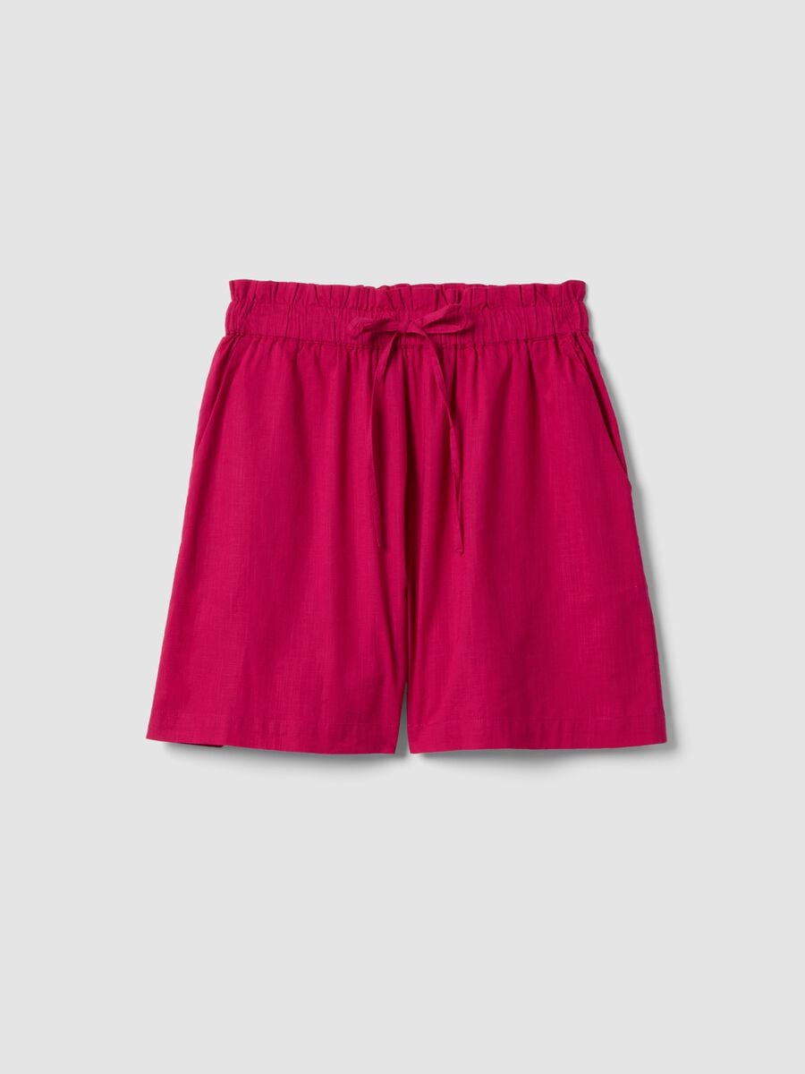 Pink 100% cotton shorts, regular fit_0