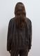Brown checked stretch viscose shacket with oversized fit_3