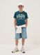 Blaue Denim-Shorts f&uuml;r Jungen aus Baumwollmix, Straight Fit_0