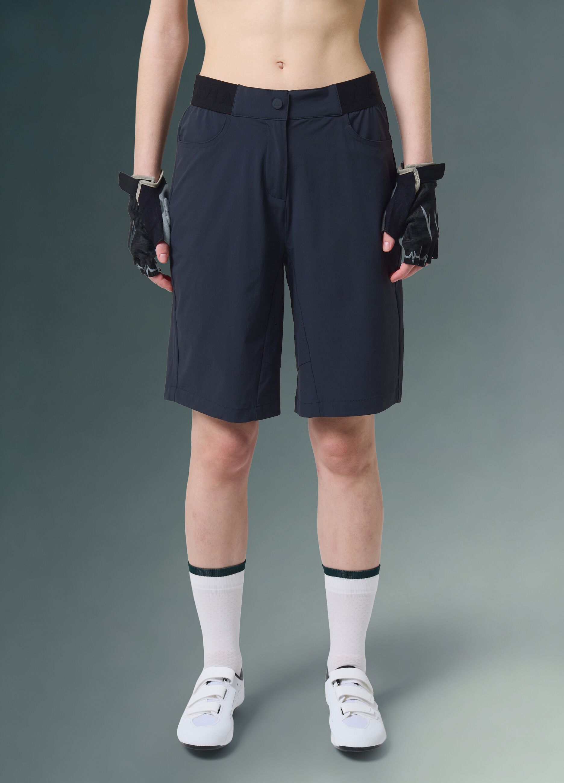 Black ALTAVIA BIKE technical shorts in stretch fabric