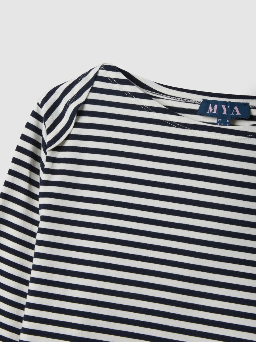 Striped Multicolour Regular Fit Stretch Cotton Top_1