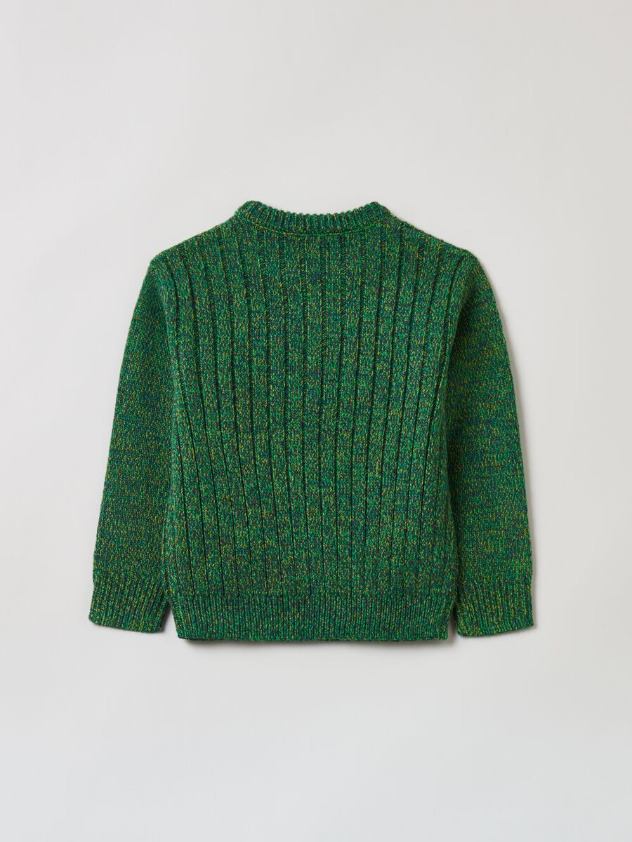 Ribbed mouliné-effect pullover_4
