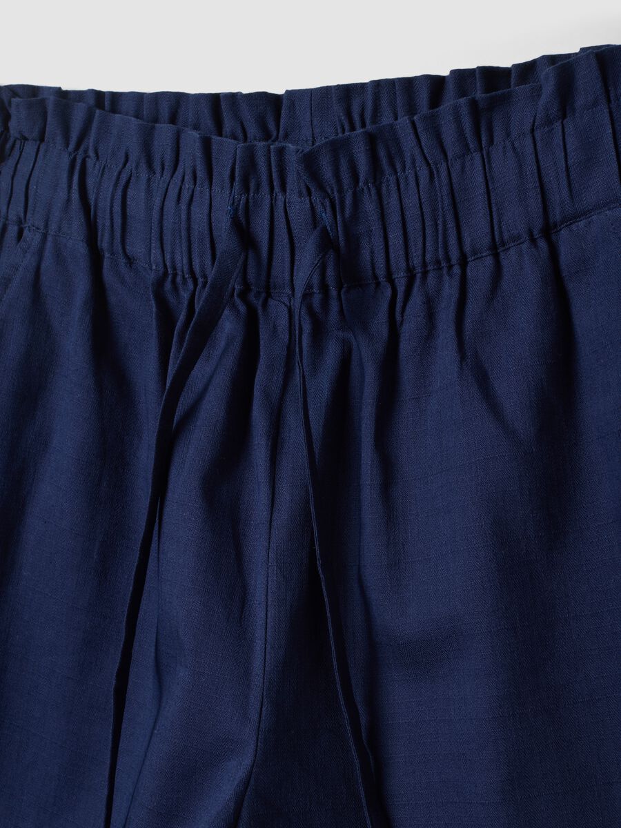 Blaue Shorts aus reiner Baumwolle_1