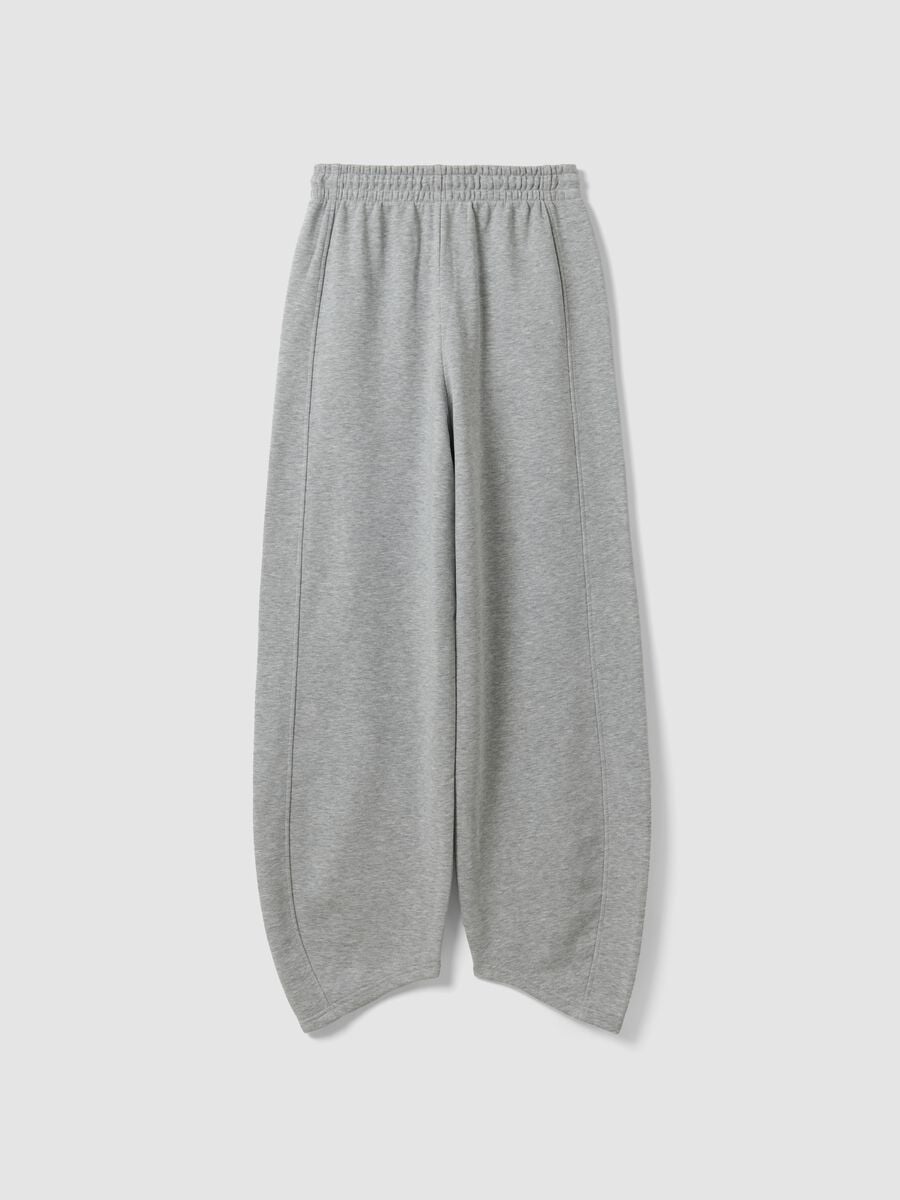 Grey barrel-fit cotton-blend joggers_2