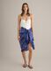 Blaues Pareo aus reiner Baumwolle mit Print_0