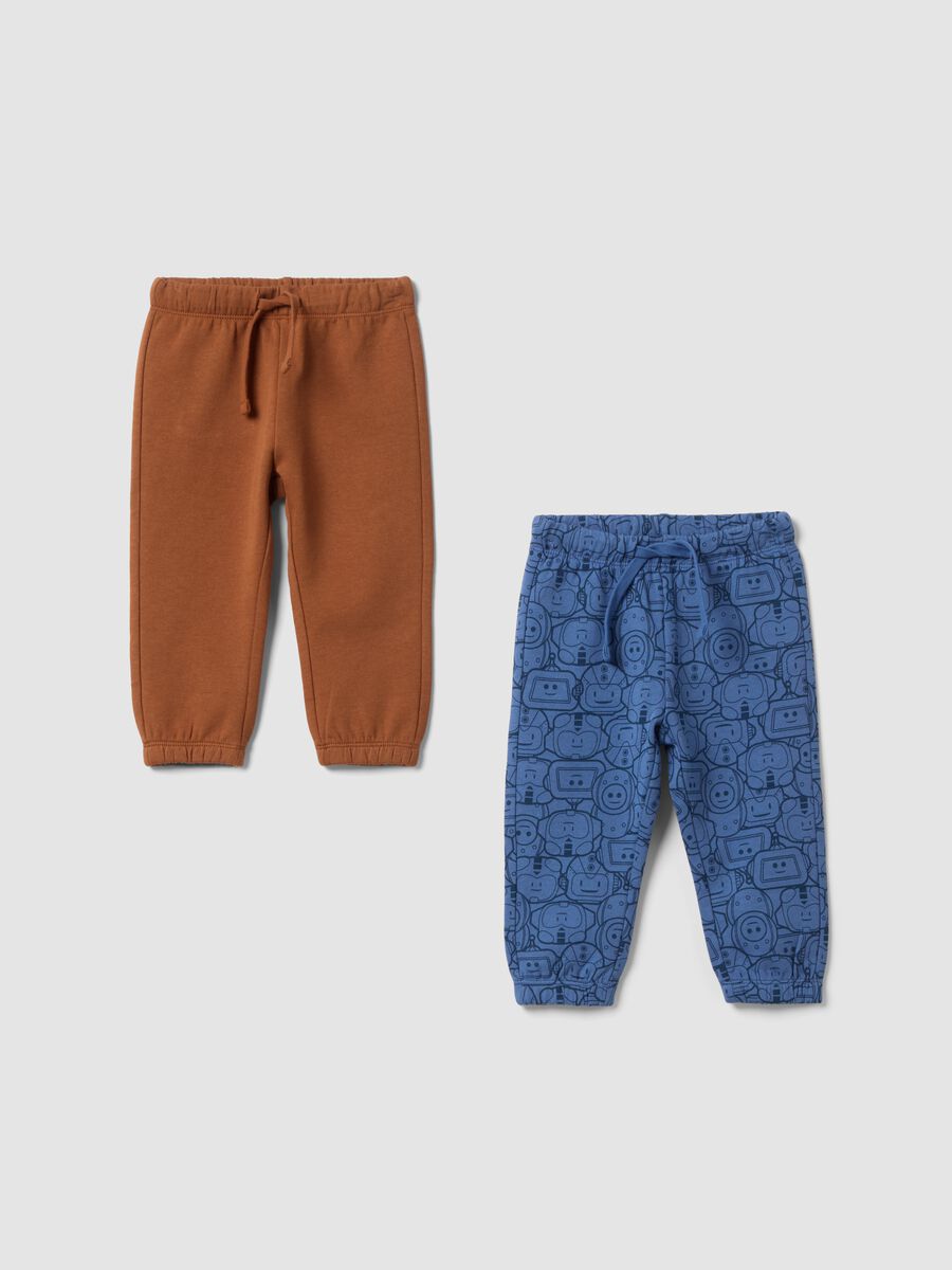 2-pack of blue pure cotton joggers_0