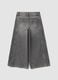 Jeans cinzentos wide leg em algod&atilde;o puro com estrelas para menina_1