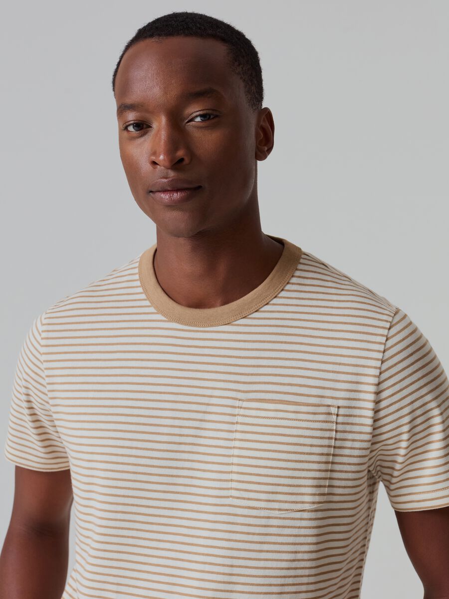 Striped T-shirt with pocket_1