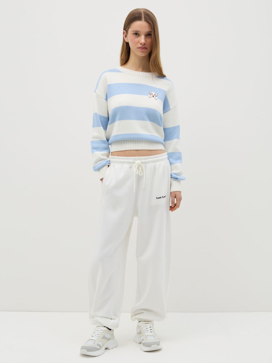 Striped pullover with embroidery_1
