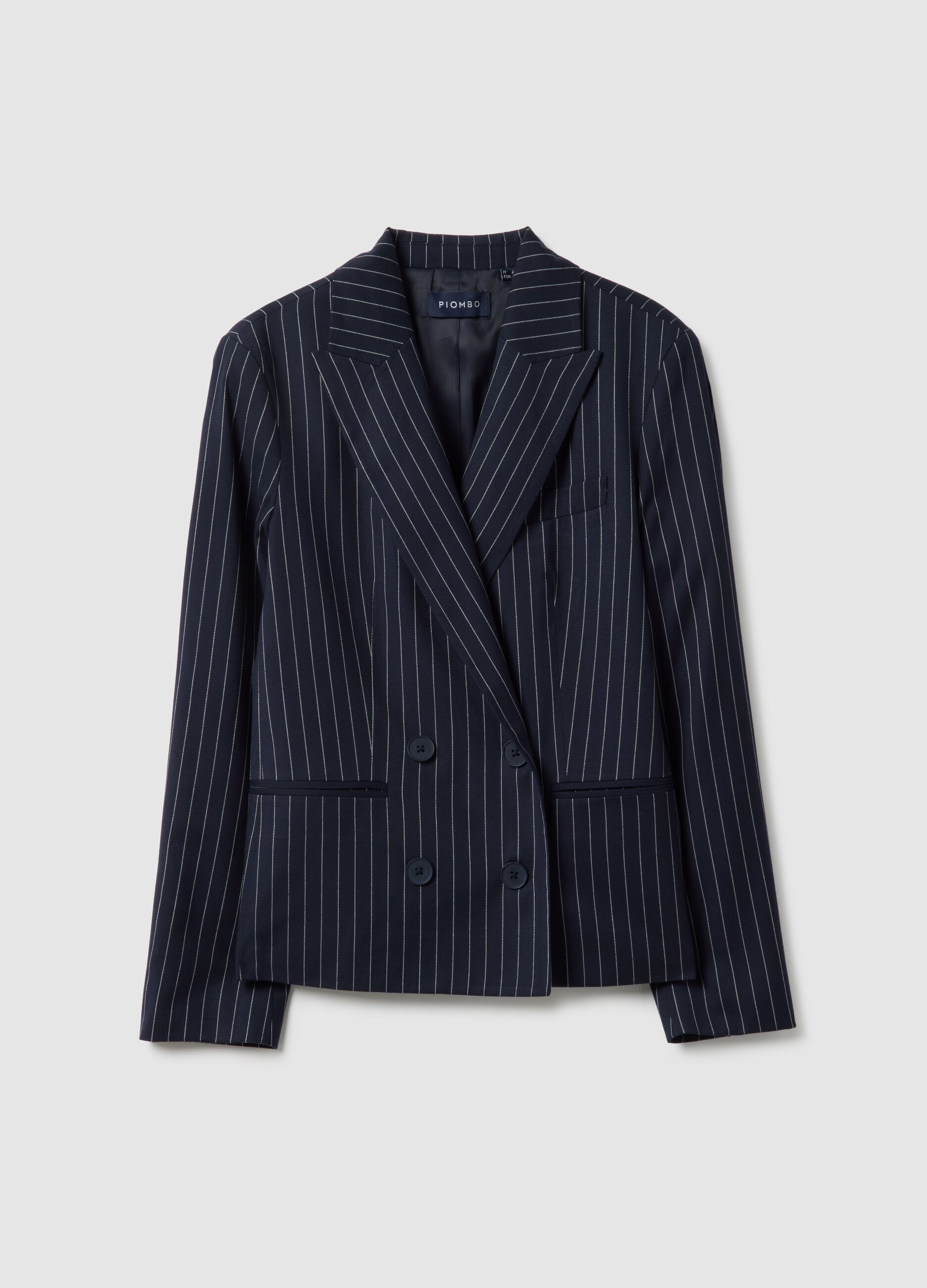 Regular fit multicolour striped blazer