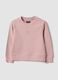 Pink pure cotton crew-neck sweatshirt with heart for girls_0