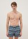 Multicolour swim shorts with sharks and geometric patterns_0