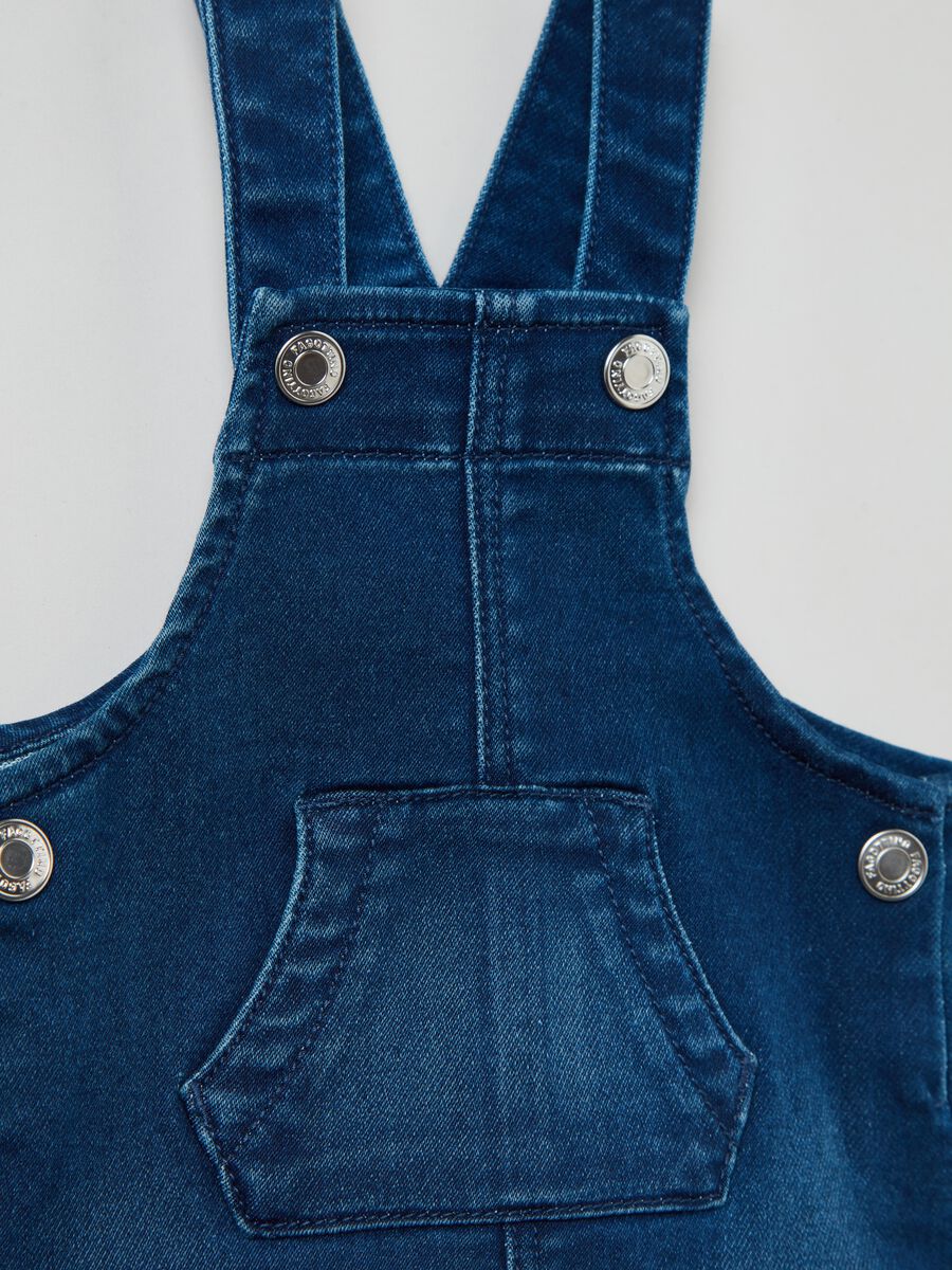 Stretch denim dungarees with pockets_2
