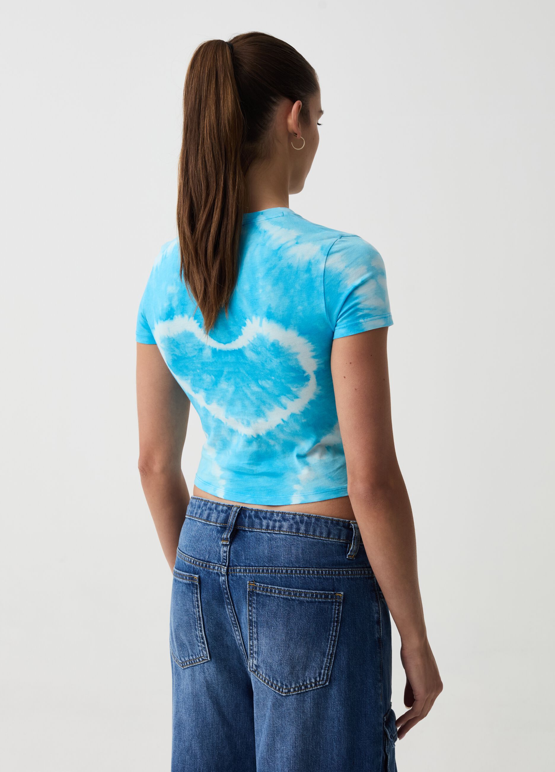 T-shirt cropped in cotone