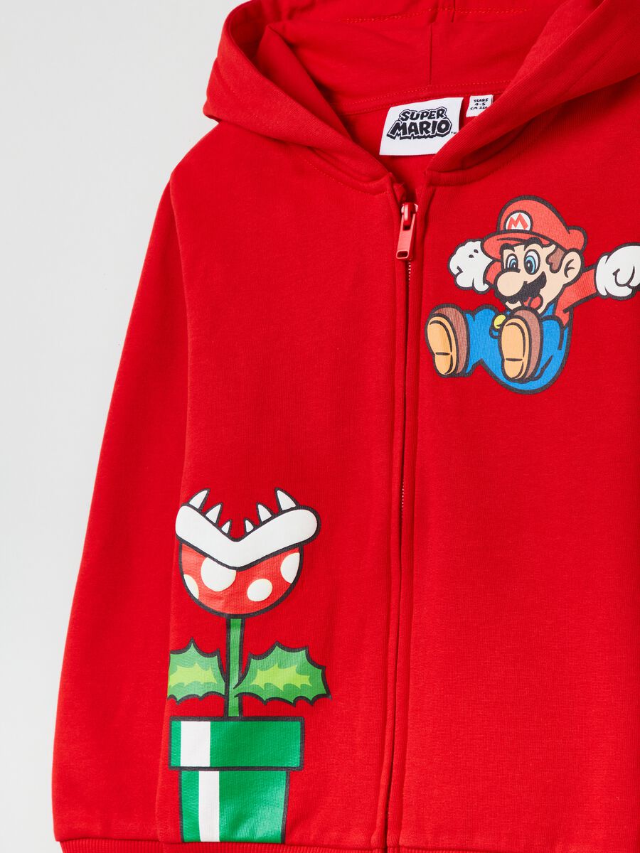 Sudadera con cremallera, capucha y estampado Super Mario_2