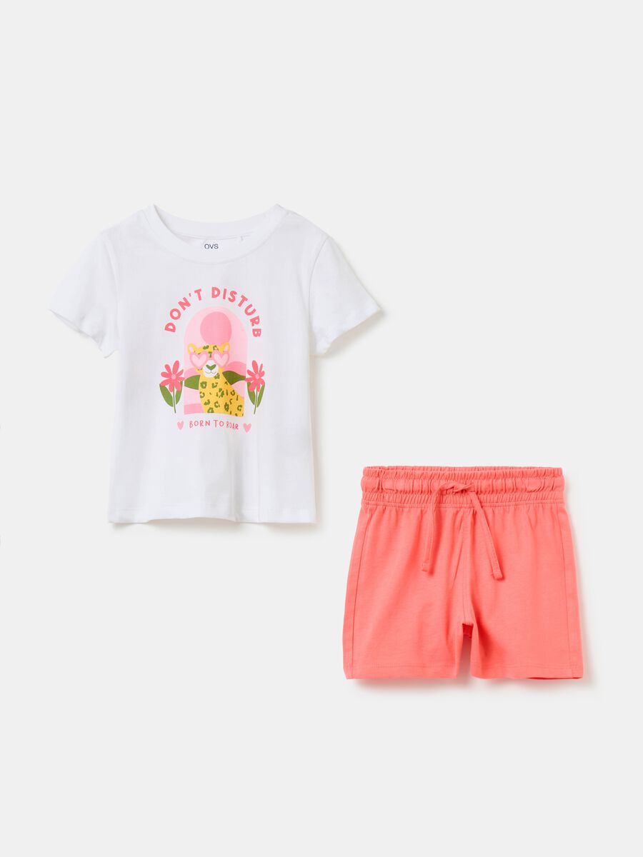 T-shirt and shorts set with print_0