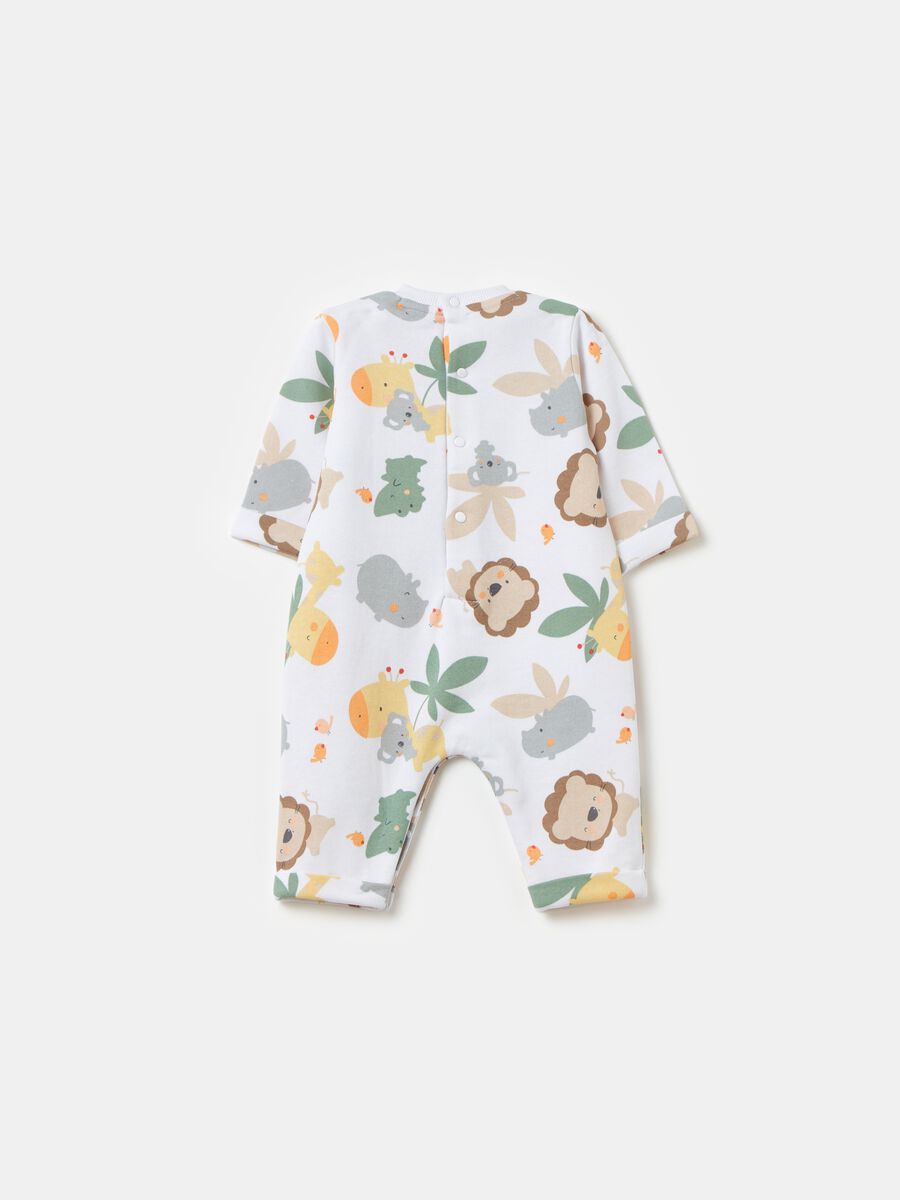 French terry onesie with animals print_1