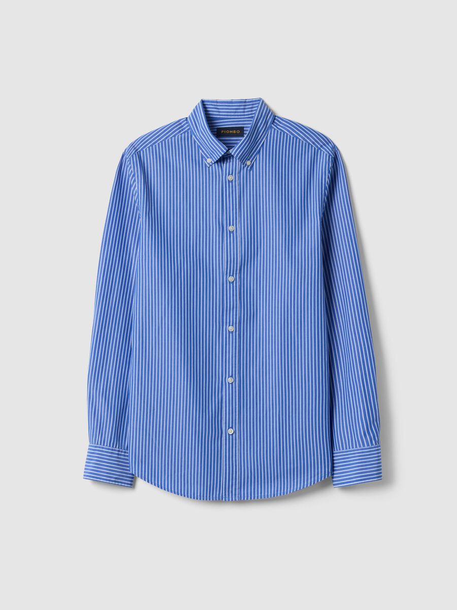 Regular fit multicolor striped pure cotton shirt_4