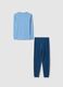 Pigiama in puro cotone multicolor da ragazzo regular fit con stampa_1