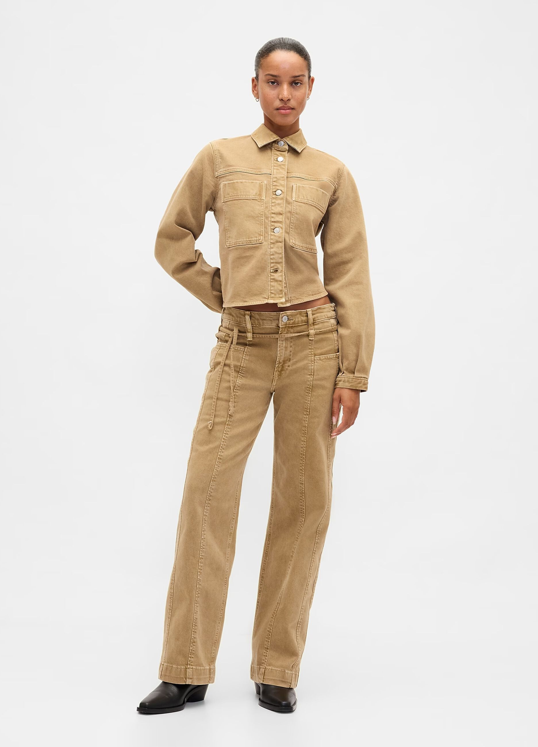 Bež rastezljive traperice