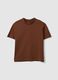 Braunes T-Shirt aus reinem Baumwollstoff, regular fit_4