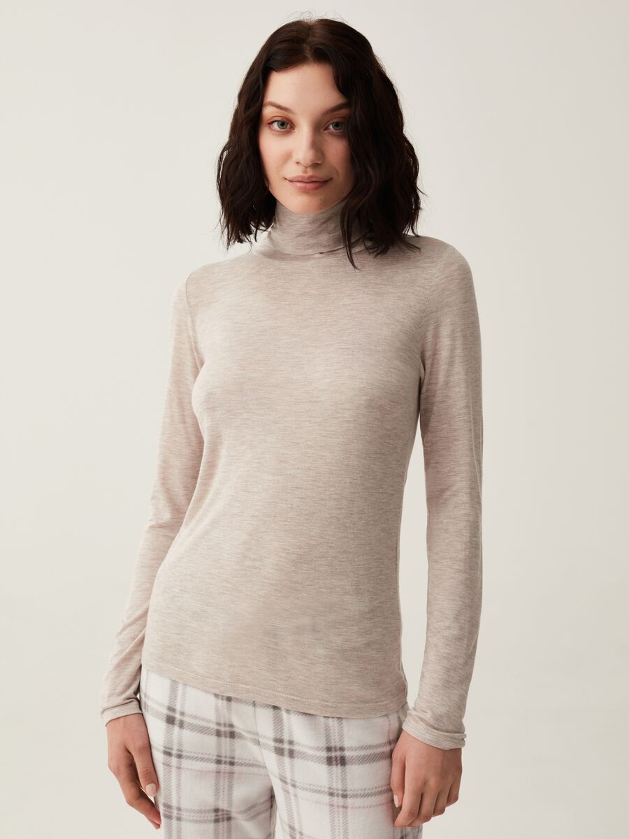 Thermal T-shirt in viscose and wool_1