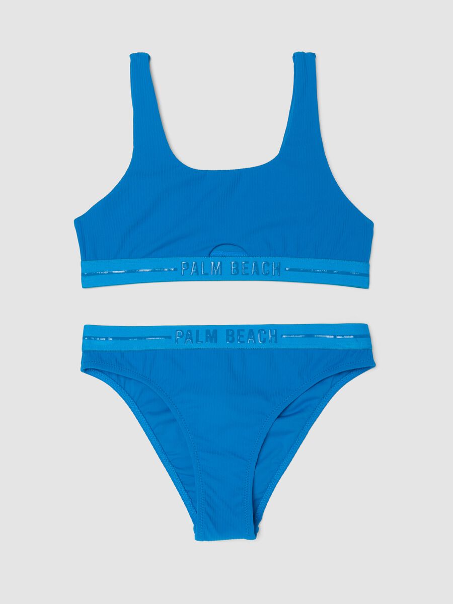 Bikini blu in tessuto elasticizzato_0