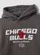 Sweatshirt com capuz cinzenta em mistura de algod&atilde;o com estampado Chicago Bulls para rapaz_2
