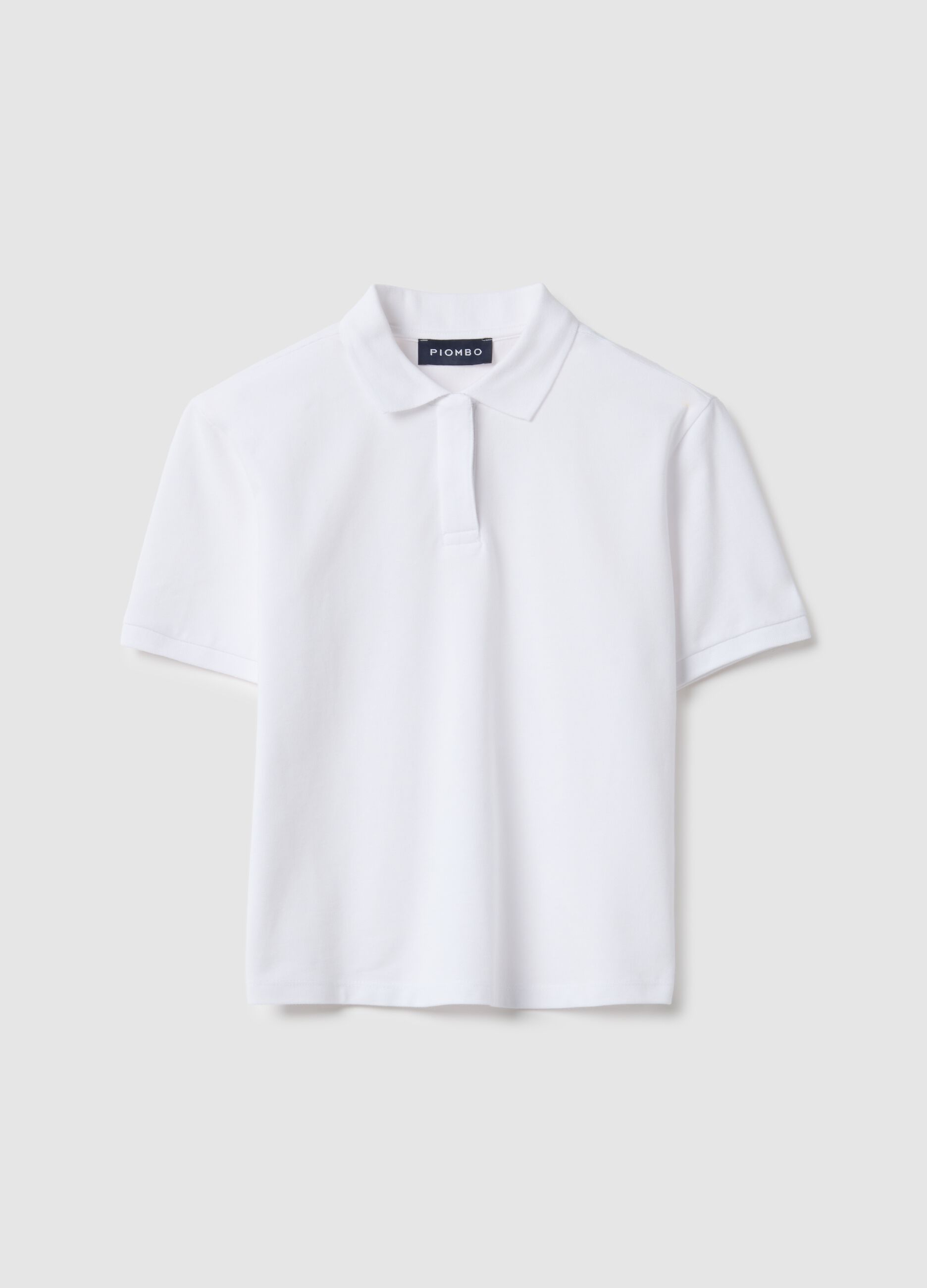 White pure cotton polo shirt regular fit