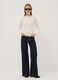 Blue wide-leg jeans in stretch cotton_0