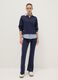 Blue cotton-blend regular fit jumper_1