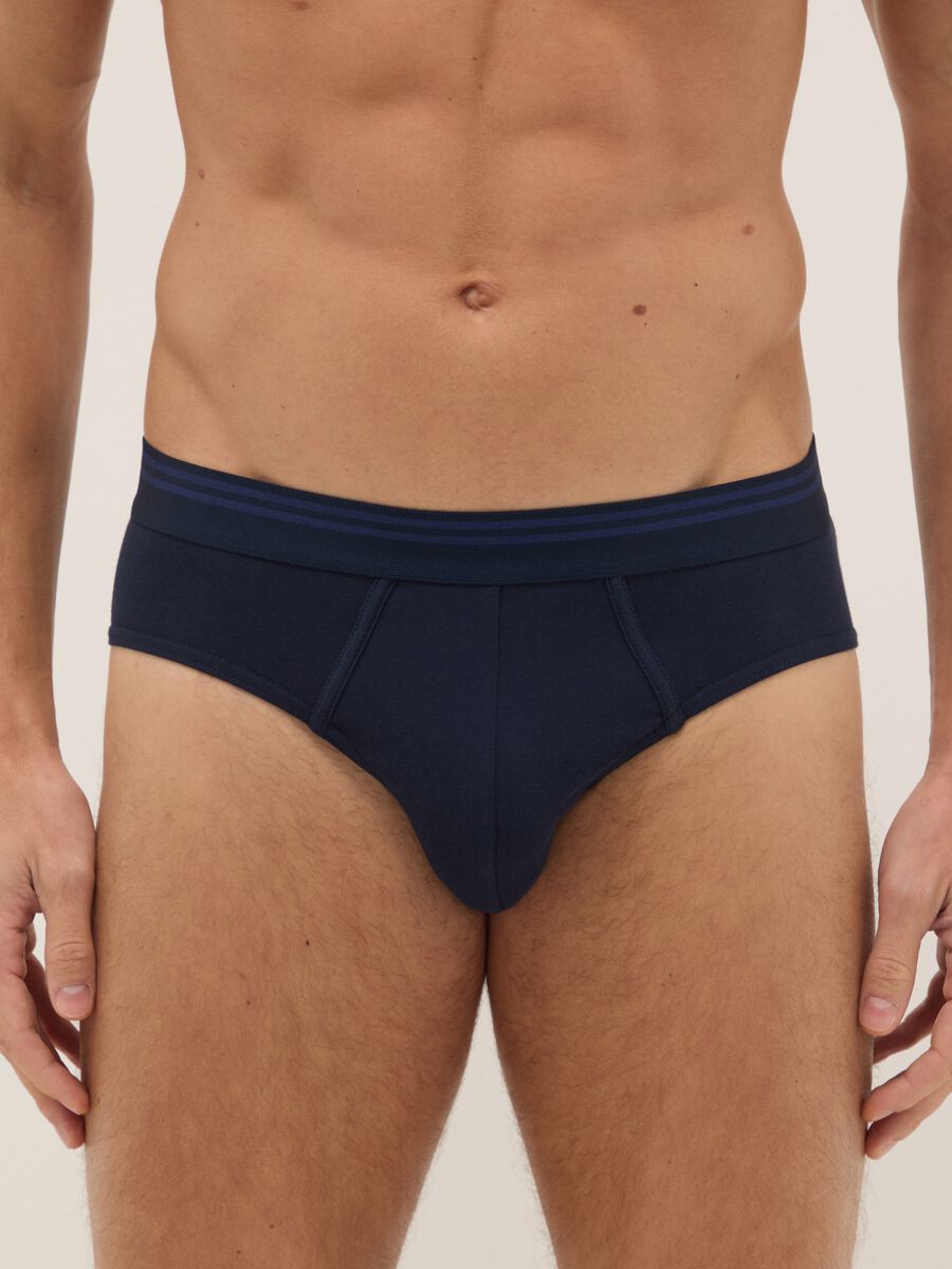 Tripack of regular fit multicolour cotton briefs_1