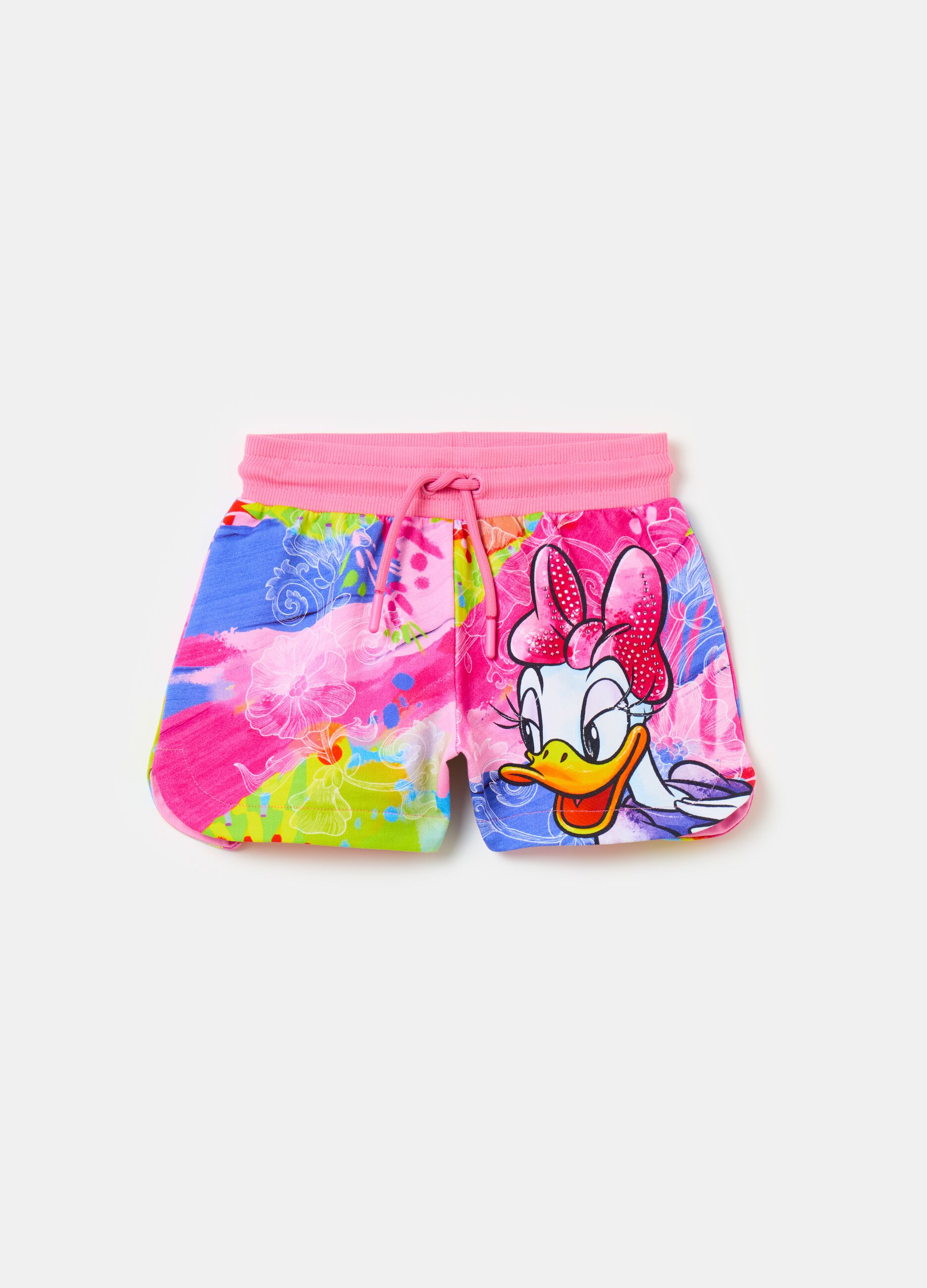 Shorts with drawstring and Donald Duck 90 print