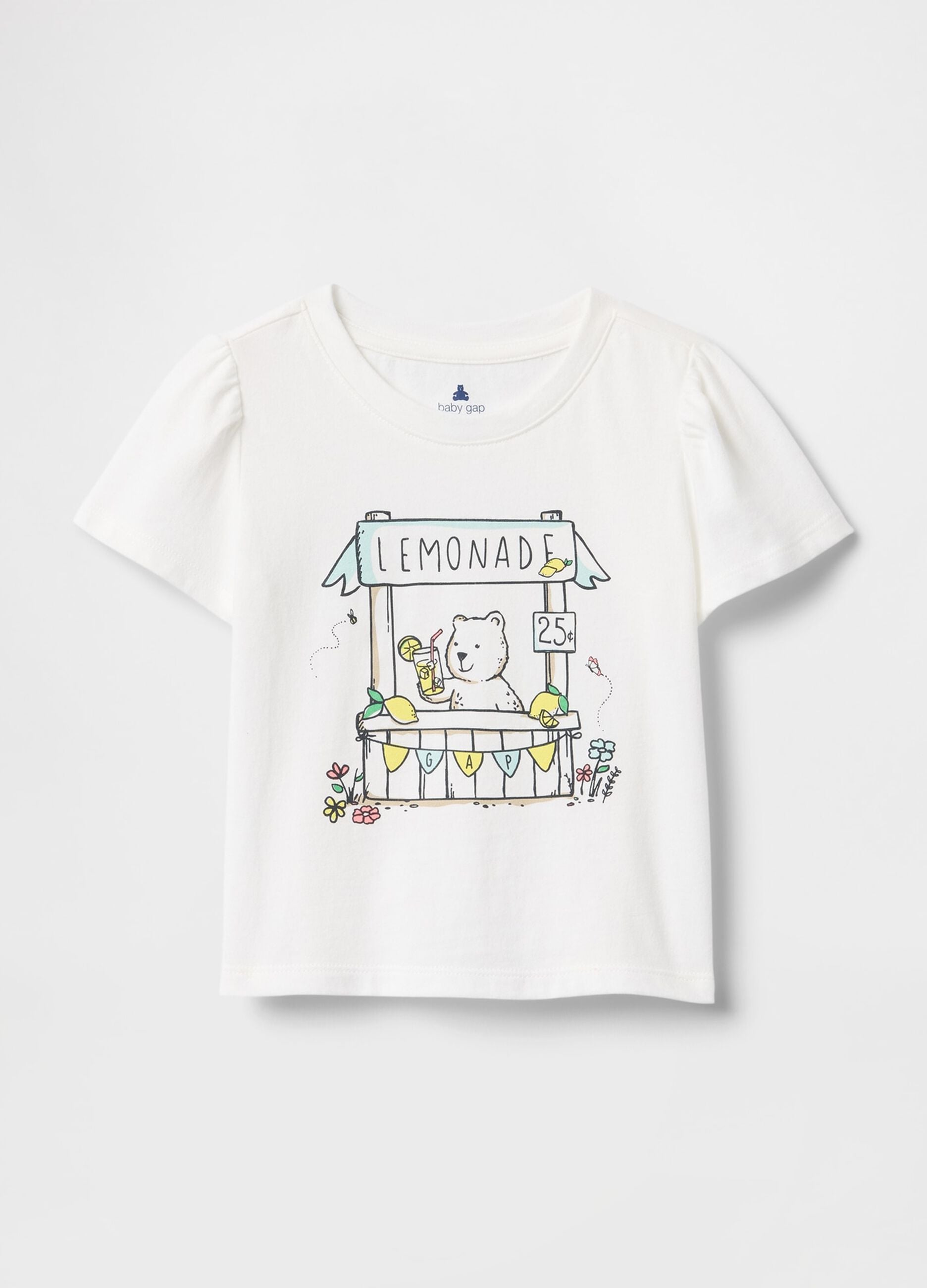 White T-shirt with lemonade print