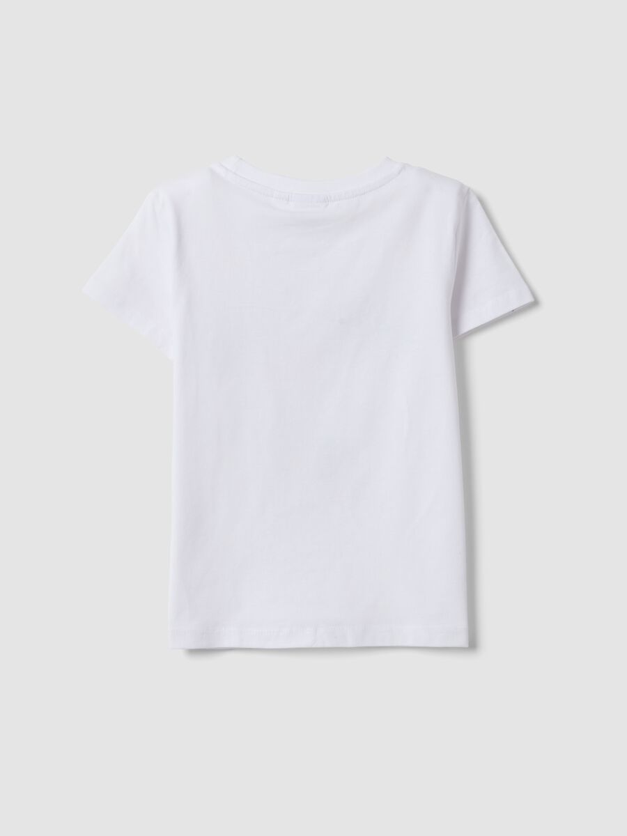 White short-sleeve stretch cotton T-shirt_1