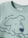 Light blue pure cotton regular fit t-shirt for kids with dog print_2