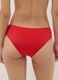 Red bikini bottoms in stretch fabric with ruched details, regular fit_2