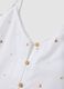 White organic cotton pyjamas with camisole top and shorts_5