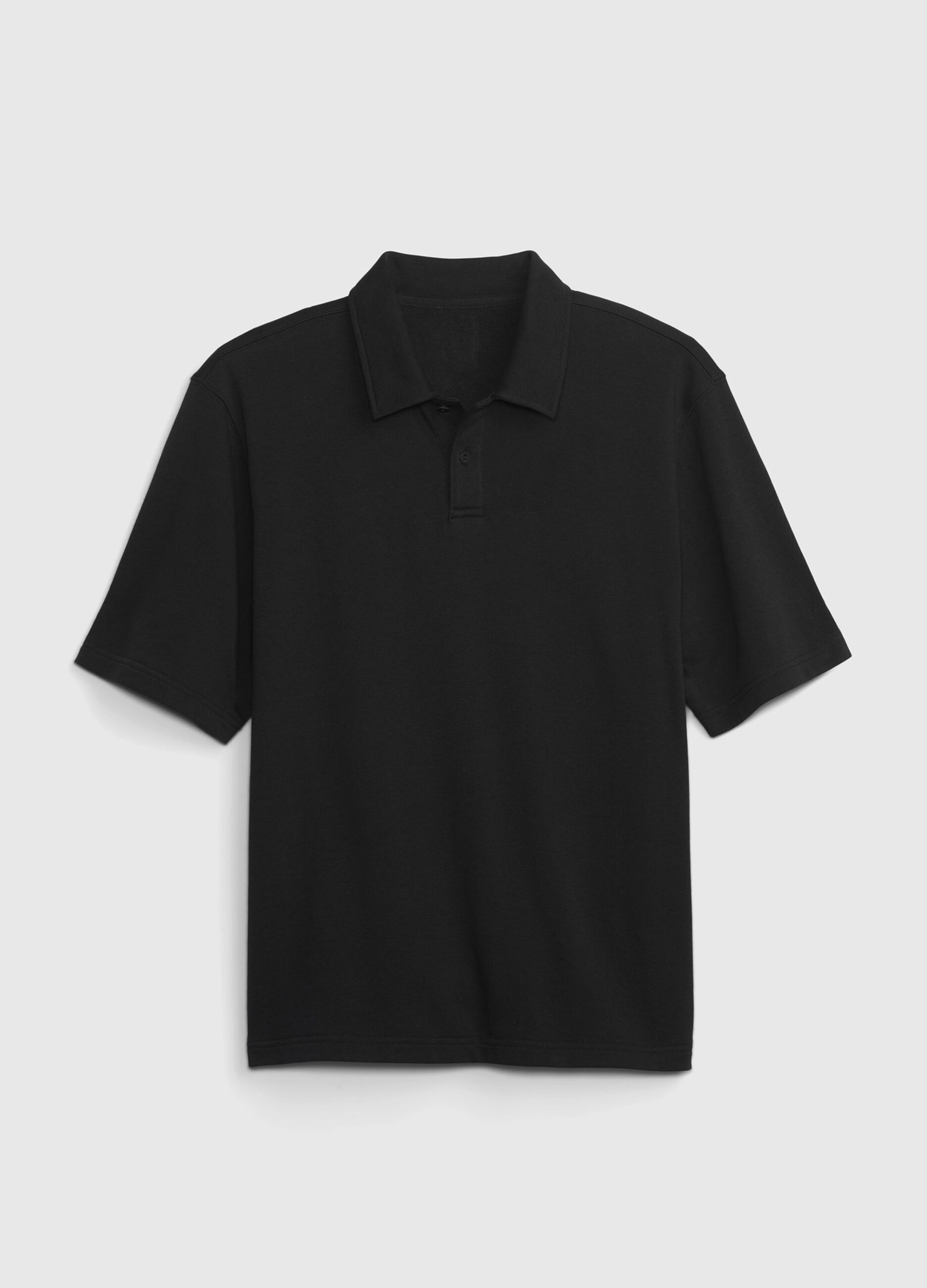 French terry polo shirt