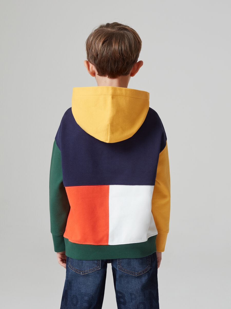 Colourblock cotton sweatshirt with hood_2