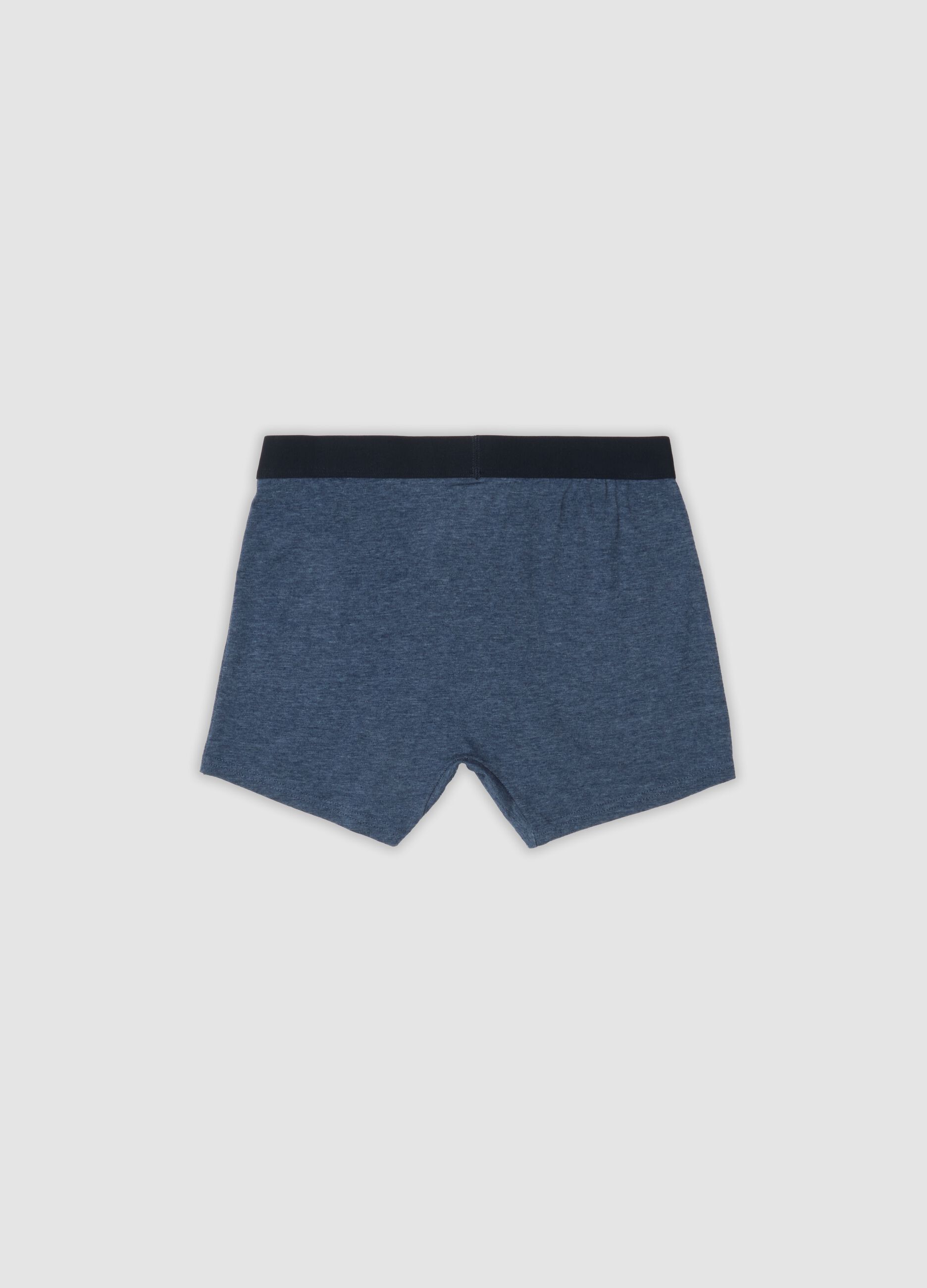 3-pack of blue stretch organic cotton boxer shorts