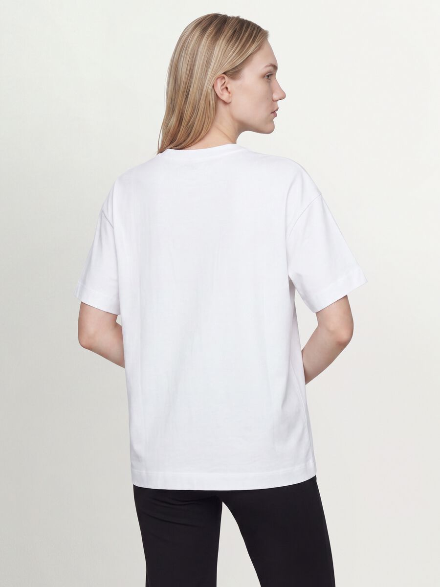 White oversized pure cotton short-sleeve T-shirt_3