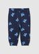 Blue pure cotton girl's trousers with regular fit_0