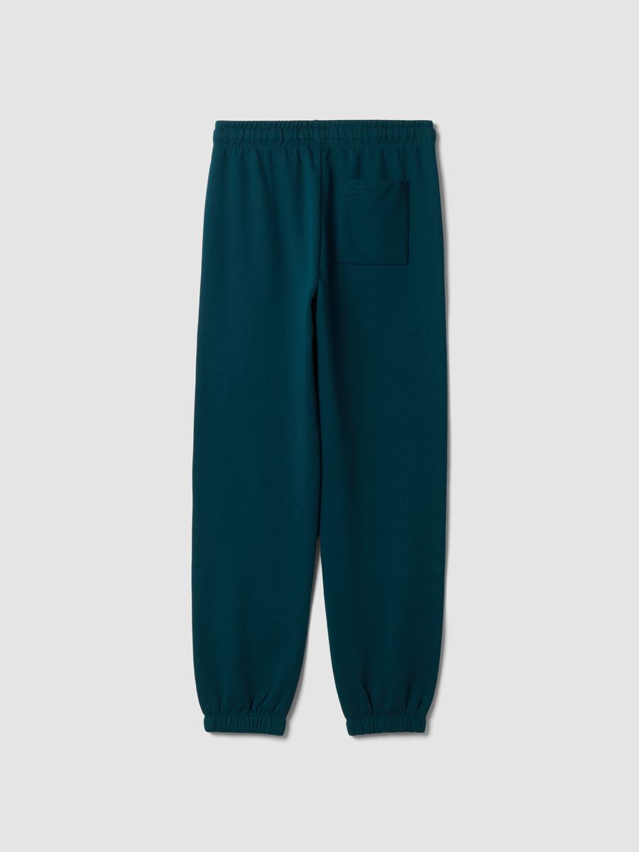 Jogger blu in puro cotone organico_2