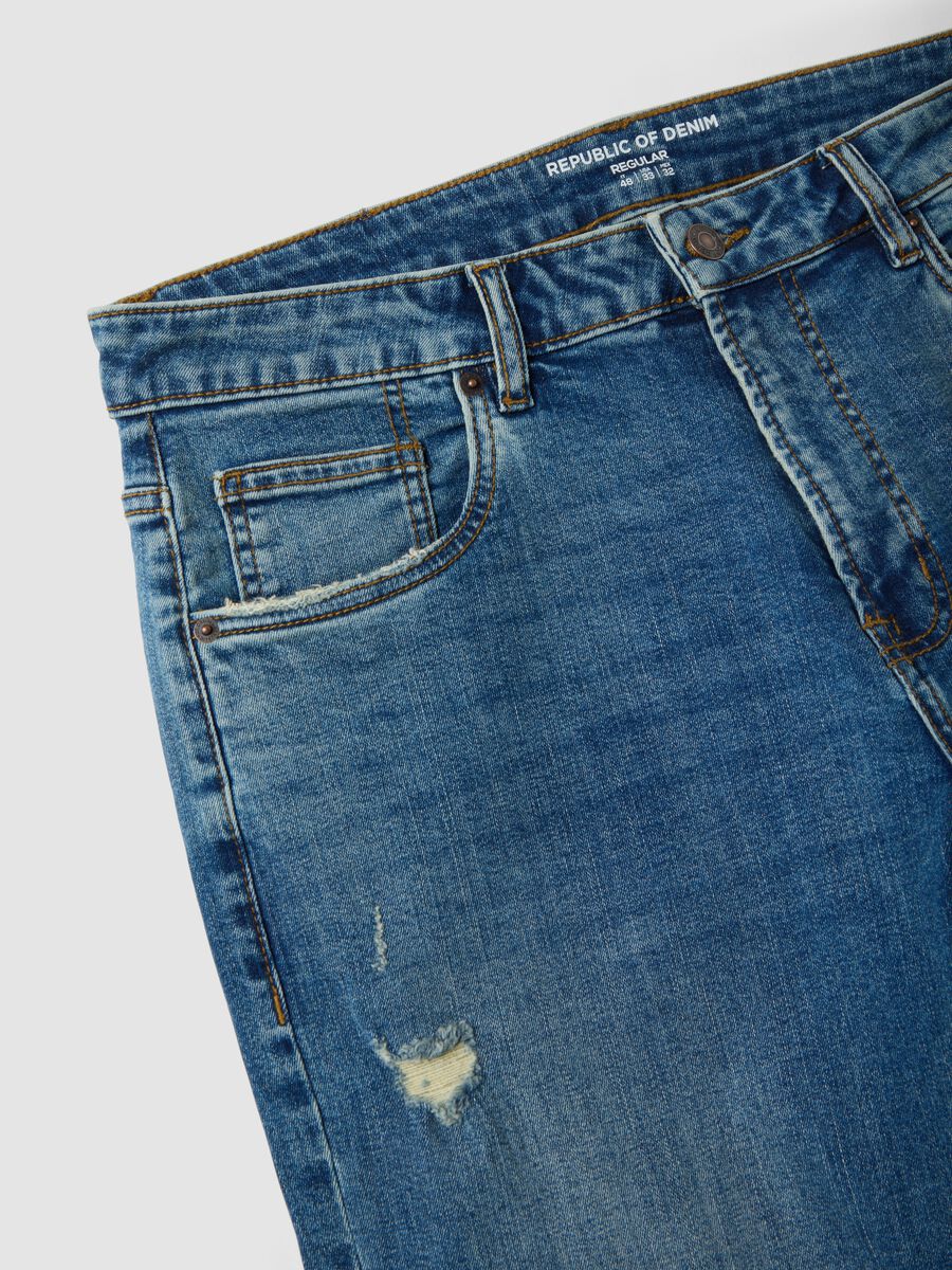 Blaue Denim-Jeans aus Stretch-Baumwolle, Regular Fit_1
