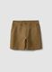 Beige linen and viscose blend shorts_4