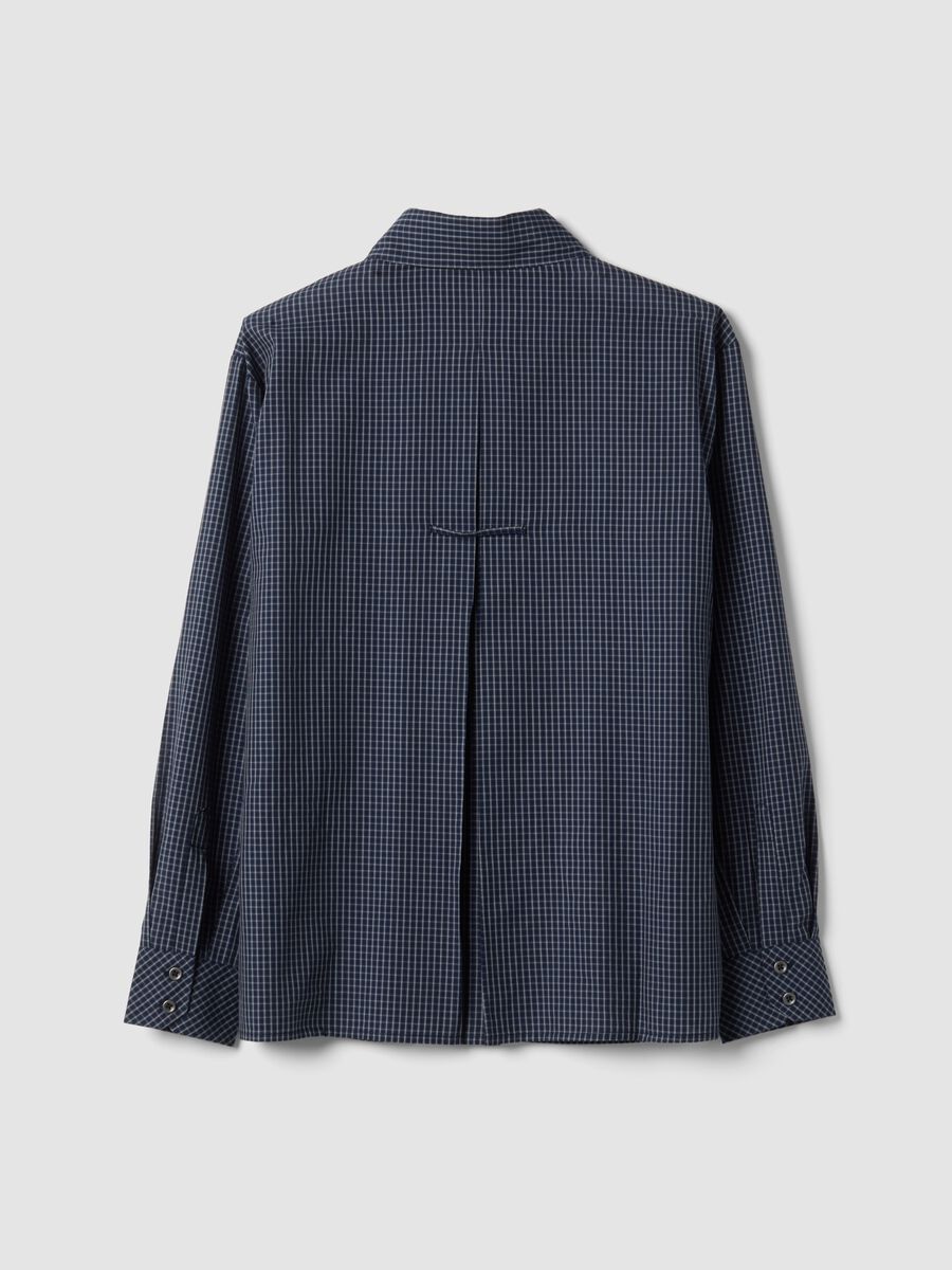 Blue checked regular-fit cotton and lyocell blend shirt_6